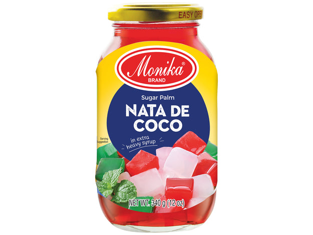 Monika Nata de Coco in Syrup (Red) – 340g