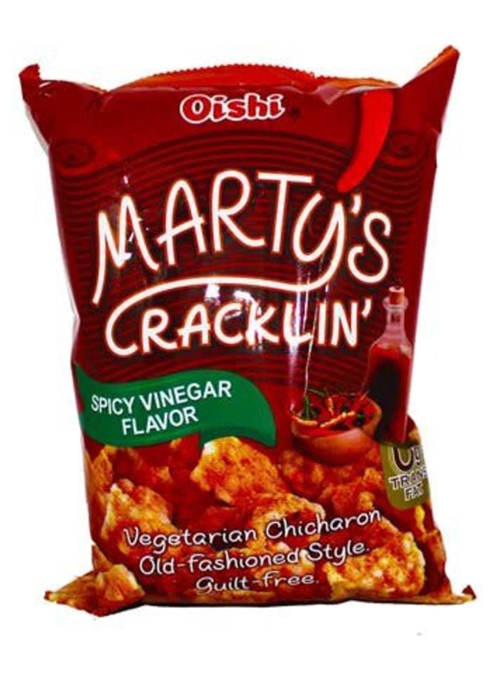 Oishi Martys Crackling Spicy and Vinegar Chicaron 90g