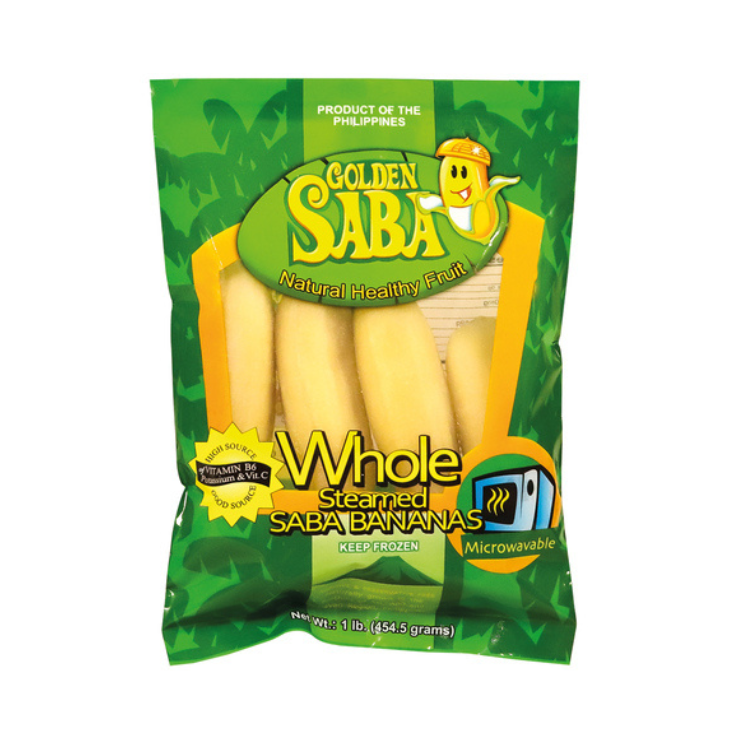 Golden Saba Whole Steamed Saba Bananas (Frozen)