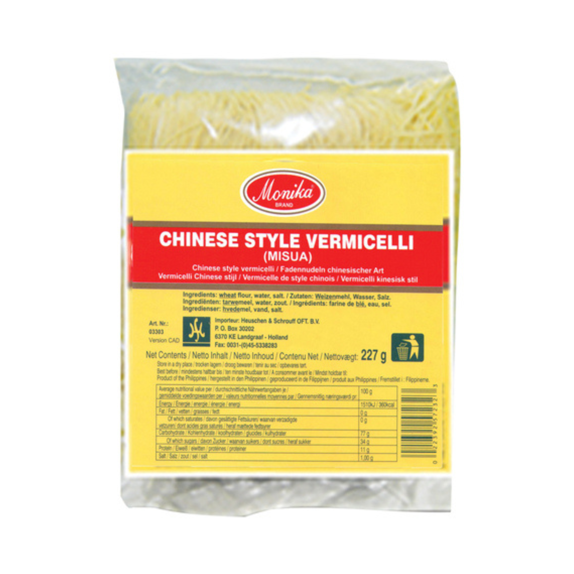 Monika Chinese Style Vermicelli (Misua) - 227g - Fine Filipino Flour Noodles