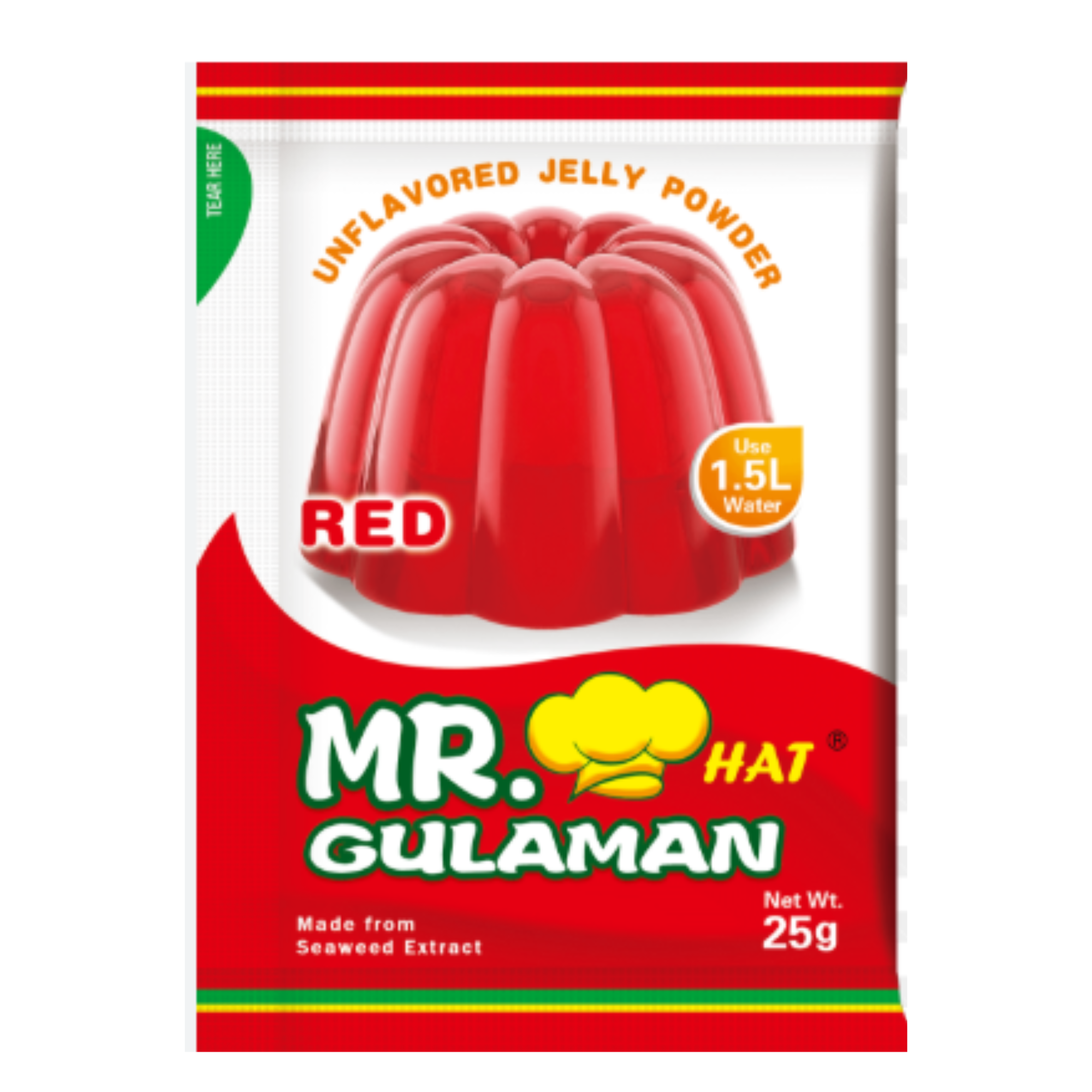 Mr. Gulaman Unflavored Jelly Powder Red